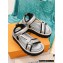 Louis Vuitton Platform Pool Pillow Flat Comfort Sandals Silver 2022
