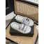 Chanel Logo Woven Slides Mules White/Black 2022
