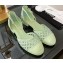 Chanel Braided Lambskin Open Shoes G38764 Green 2022