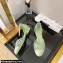 Chanel Braided Lambskin Open Shoes G38764 Green 2022