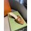 Gucci Heel 5.5cm Interlocking G Cut-out Slide Sandals Brown 2022