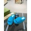 Gucci Heel 5.5cm Platform 4cm GG Slide Sandals Cotton Sponge Blue 2022