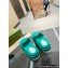 Gucci Heel 5.5cm Platform 4cm GG Slide Sandals Cotton Sponge Turquoise Green 2022
