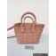 Balenciaga Bistro XS Basket With Strap Shoulder Bag Brown 2022