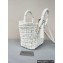 Balenciaga Bistro XS Basket With Strap Shoulder Bag White 2022