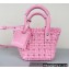 Balenciaga Bistro XXS Basket With Strap Shoulder Bag Light Pink 2022