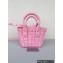 Balenciaga Bistro XXS Basket With Strap Shoulder Bag Light Pink 2022