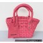 Balenciaga Bistro XXS Basket With Strap Shoulder Bag Dark Pink 2022
