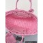 Balenciaga Bistro Small Basket With Strap Shoulder Bag Pink 2022