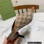 Gucci Heel 7.5cm Open-toe Sandals Pumps GG Crystals Canvas Brown 2022