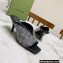 Gucci Heel 7.5cm Open-toe Sandals Pumps GG Crystals Canvas Gray 2022