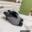 Gucci Heel 7.5cm Open-toe Sandals Pumps GG Crystals Canvas Gray 2022
