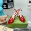 Gucci Heel 10.5cm Metallic Leather Sandals Red 2022