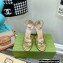 Gucci Heel 10.5cm Metallic Leather Sandals Gold 2022
