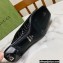 Gucci Heel 3cm Open-toe Sandals Crocodile Print Black 2022
