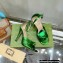 Gucci Heel 10.5cm Metallic Leather Sandals Green 2022