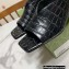 Gucci Heel 3cm Open-toe Sandals Crocodile Print Black 2022
