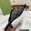 Gucci Heel 3cm Open-toe Sandals GG Crystals Mesh Black 2022