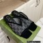 Gucci Heel 3cm Open-toe Sandals GG Crystals Mesh Black 2022