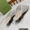 Gucci Heel 3cm Open-toe Sandals GG Crystals Mesh White 2022