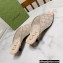 Gucci Heel 3cm Open-toe Sandals GG Crystals Mesh Nude 2022