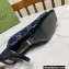 Gucci Heel 7.5cm Open-toe Sandals Pumps GG Crystals Mesh Blue 2022