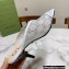 Gucci Heel 7.5cm Open-toe Sandals Pumps GG Crystals Mesh White 2022