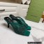 Gucci Heel 7.5cm Open-toe Sandals Pumps GG Crystals Mesh Green 2022
