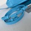 Balenciaga Le Cagole Mini Purse With Chain Crocodile Embossed With Rhinestones in Blue 2022