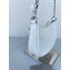 Balenciaga Le Cagole Mini Purse With Chain Crocodile Embossed in White 2022