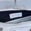 Balenciaga Le Cagole Mini Purse With Chain Crocodile Embossed in White 2022