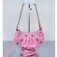 Balenciaga Le Cagole Mini Purse With Chain Crocodile Embossed in Pink 2022