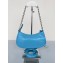 Balenciaga Le Cagole Mini Purse With Chain Crocodile Embossed With Rhinestones in Blue 2022