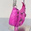 Balenciaga Le Cagole Mini Purse With Chain in Arena lambskin Fuchsia 2022