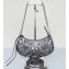 Balenciaga Le Cagole Mini Purse With Chain in Arena lambskin Silver 2022