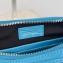 Balenciaga Le Cagole Mini Purse With Chain Crocodile Embossed With Rhinestones in Blue 2022