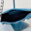 Balenciaga Le Cagole Mini Purse With Chain Crocodile Embossed With Rhinestones in Blue 2022
