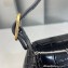 Balenciaga XX Small Flap Bag in crocodile embossed calfskin Black 2022