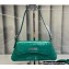 Balenciaga XX Small Flap Bag in crocodile embossed calfskin Green 2022