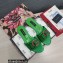 Dolce & Gabbana Iguana-print calfskin Slides with DG Logo Green 2022