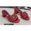 Dolce & Gabbana Heel 6.5cm Iguana-print calfskin Mules with DG Logo Red 2022