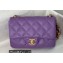 Chanel Lambskin Small Flap Bag AS3214 Purple 2022
