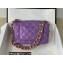 Chanel Lambskin Large Flap Bag AS3215 Purple 2022