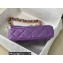 Chanel Lambskin Large Flap Bag AS3215 Purple 2022