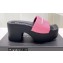 Alexander Wang Heel 8 Platform 6cm aw Slide Sandals In Nylon Pink 2022