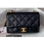 Chanel Lambskin Small Flap Bag AS3214 Black 2022