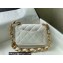 Chanel Lambskin Small Flap Bag AS3214 White 2022