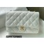 Chanel Lambskin Large Flap Bag AS3215 White 2022