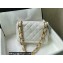 Chanel Lambskin Large Flap Bag AS3215 White 2022