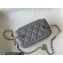 Chanel Caviar Leather Small Vanity Case with Chain Bag 81187 Gray 2022